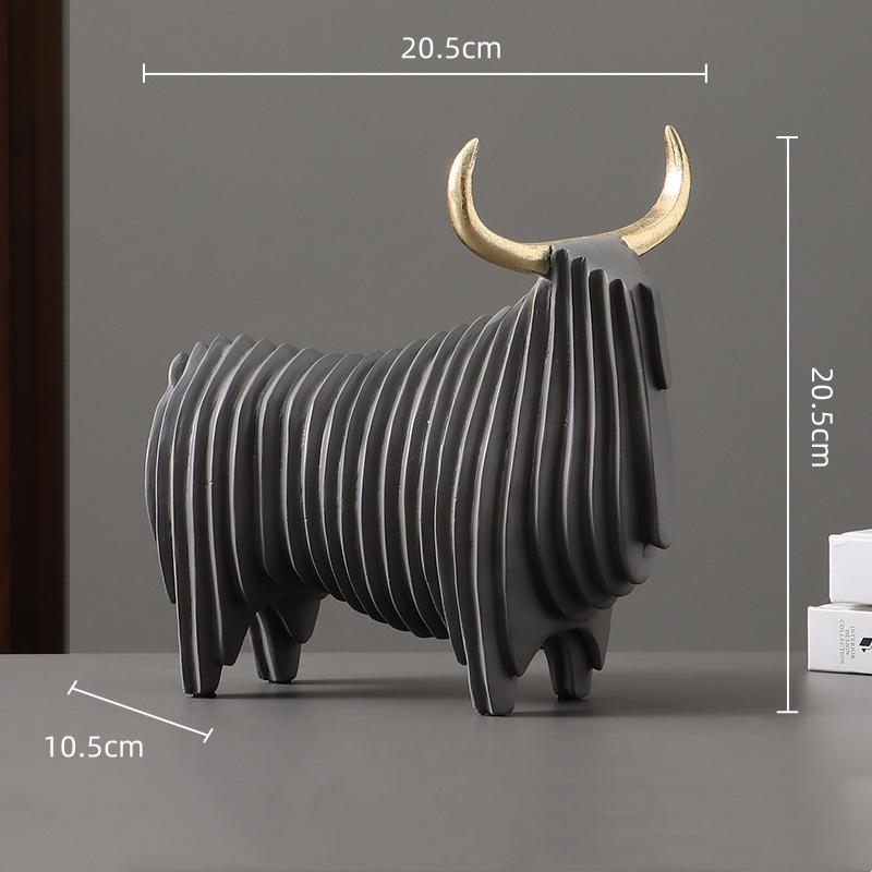 

Creative Mammoth Resin Ornaments Simulated Elephant Sculpture Abstract Striped Elephant Decorative Figurines Home Decoration