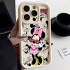 Pink Minnie Mouse Phone Case For iPhone 17E 11 12 13 14 15 16 17 Pro Max Fundas 17 Air Plus 16e Mini Silicone Back Cover