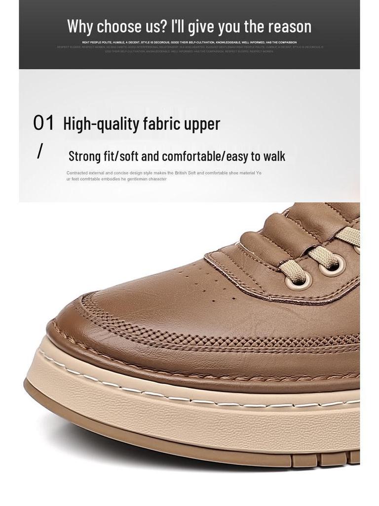 Saint Lema Men's Extra Large Casual Leather Shoes - All-Season White Sneakers