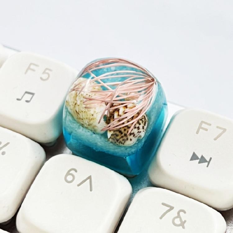 Clear Keycaps Featuring Underwater And Ocean Creature Pattern For Mechanical Keyboards Switches Decoration