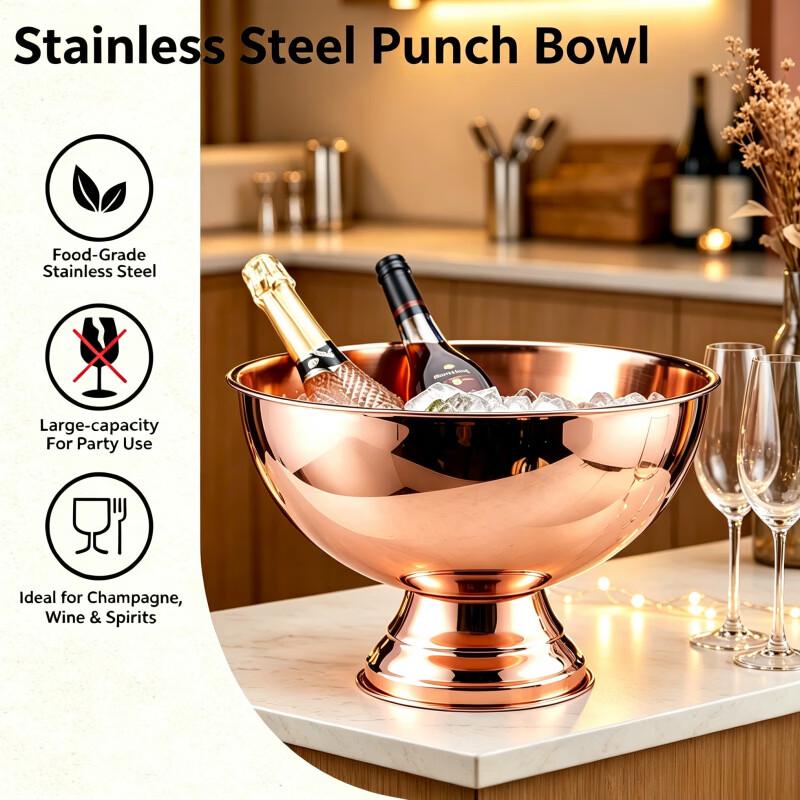 Stainless Steel Champagne Bowl Ice Bucket