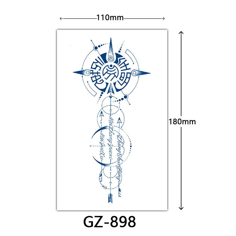 Juice Tattoo Stickers, Herbal Tattoo Stickers, Semi-Permanent English Letter Tattoo Stickers Tattoo