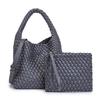 Hand-woven Women's Bag Summer Solid Color Portable 2 Set Casual Retro Shoulder Messenger Bag