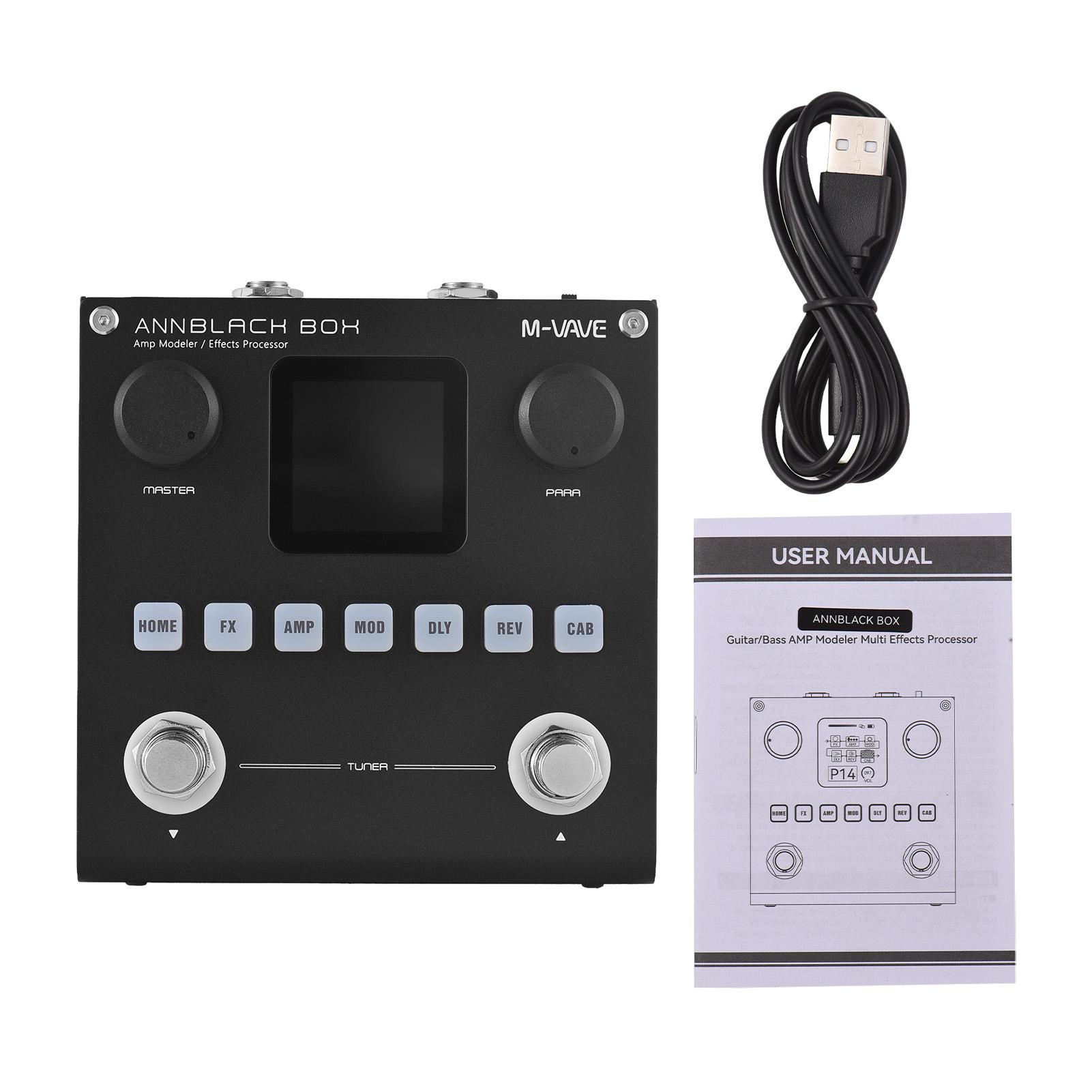 

M-VAVE GuitarCelsiusBass AMP Multi Effects Processor 80 Editable Presets 6 Effects Modules 3-Band EQ 20 Preamp 20 IR CAB Slots Multi Effects P