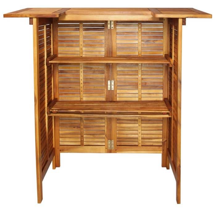 Table de bar - vidaXL - Acacia massif - 110 x 50 x 105 cm - Finition huilée - Jardin
