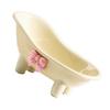   Bathtub Soap Dish Plastic Decortative Soap Dish Holder with Bow Tie for Bathroom Toilet