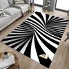 1 Stück gestreifter Spiral-Extragroßer rutschfester Teppichboden, Büro, Familie, Schlafzimmer, Studio, Großer Bereichsteppich, Innenbereichsteppiche, Lebendige Farben