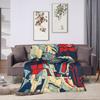 Gundam Flannel Blankets Winter Soft Durable Throw Blanket for Kids Adult Couch Chair Funny Bedspread Sofa Bed Cover
