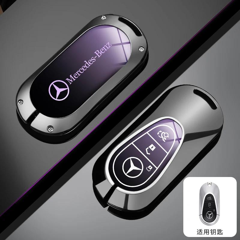 Car Sticker Fahion Car Key Case Cover Fob For Mercedes Benz A B C E S Class W204 W205 W212 W213 W176 GLC CLE CLA GLB GLC GLS AMG