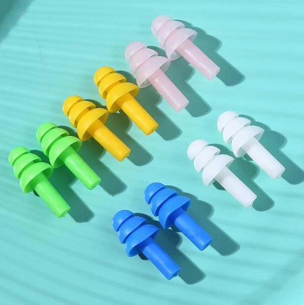 Soundproof Noise-Reducing Silicone Earplugs for Student Dormitory and Swimming Customizable Logo Sleep Aid