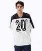 HYII Unisex Number Print V-Neck Oversized T-Shirt Navy
