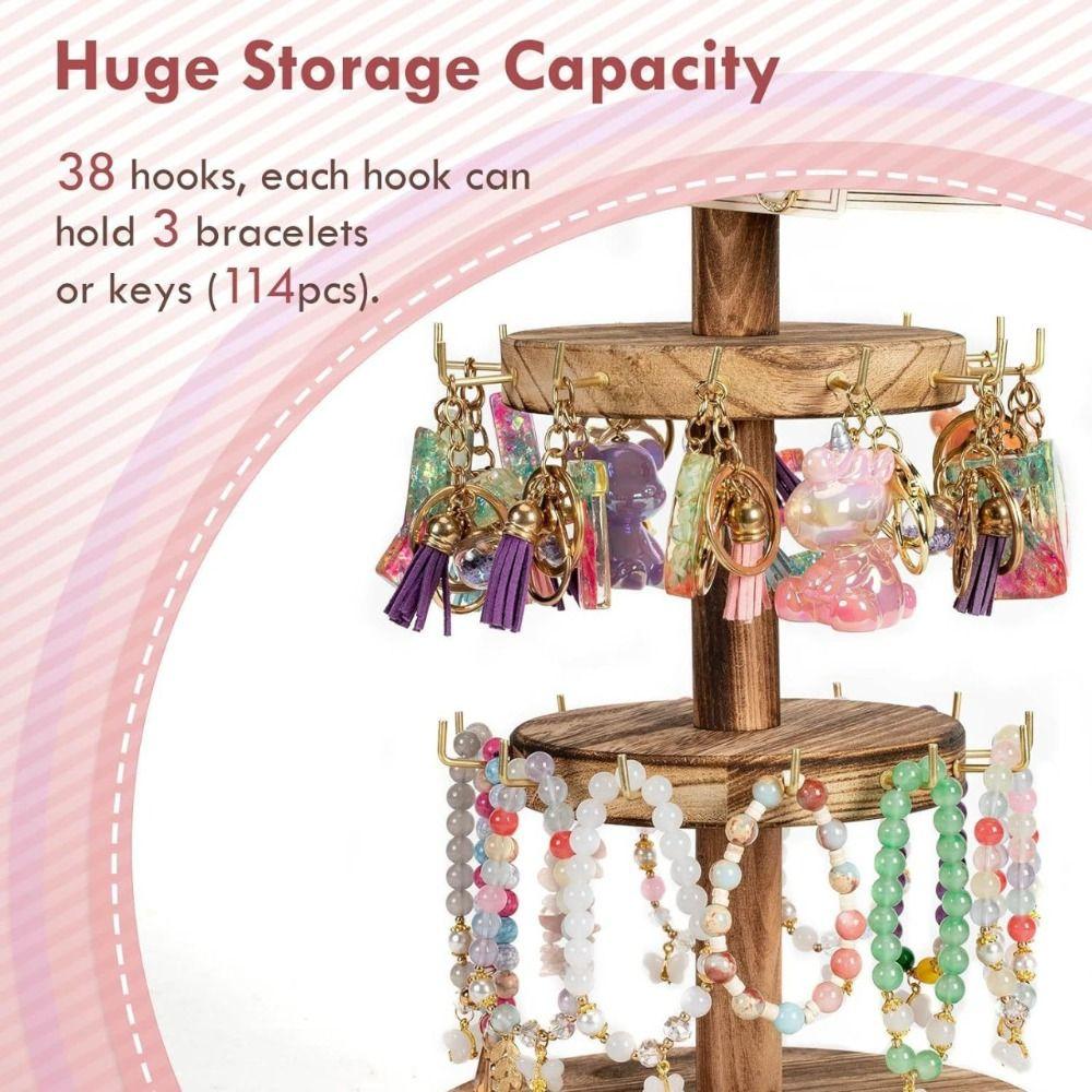 Multi-layer Desktop Storage Rack 43*17.5cm Rotatable Jewelry Organizer Home Dresser Storage