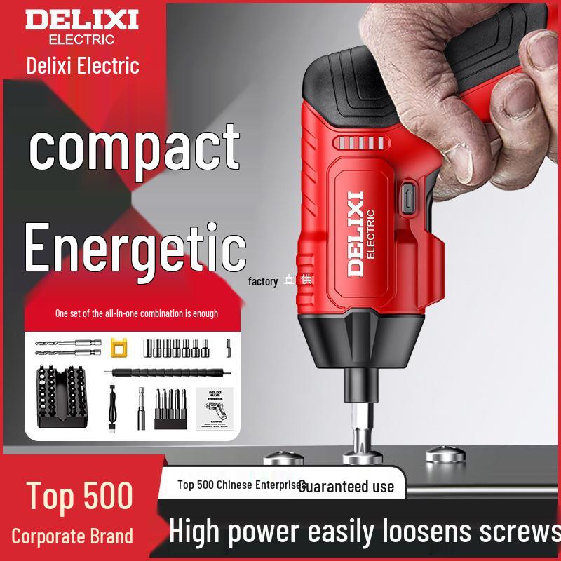 Delixi Rechargeable Mini Automatic Electric Screwdriver for Small Household Tasks