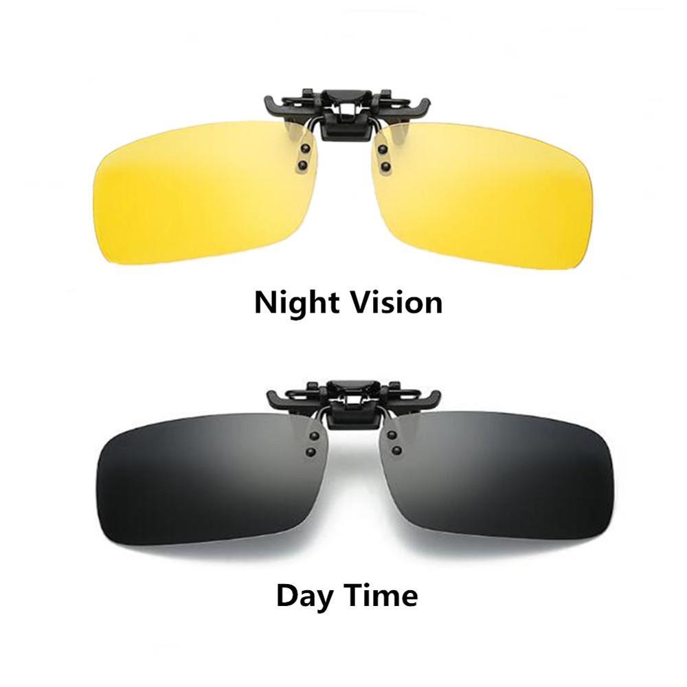 Fishing Eyewear Clip On Style Sunglasses UV400 Polarized Fishing Eyewear Day Time/Night Vision Travel Glasses for Sports Outdoor