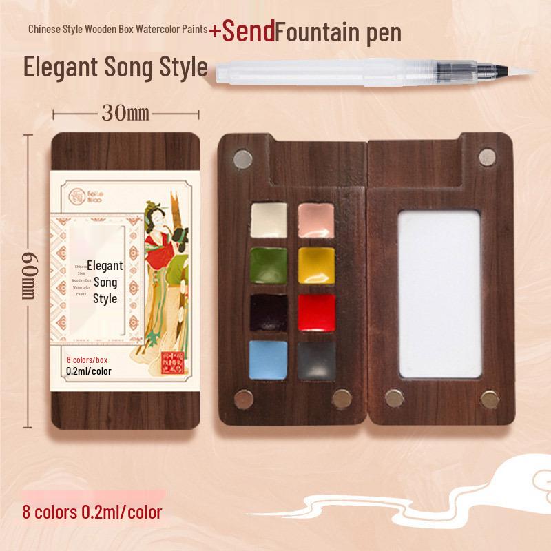 Feile Mini Travel Watercolor Set - Portable Solid Palette for Bird Painting