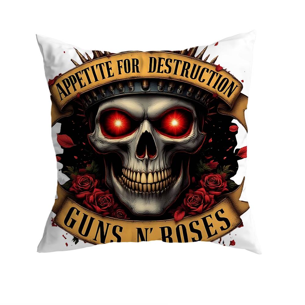 GGuns N RRoses Pillow Case Pillow Case Living Room Sofa Cushion Cover Suitable For Home Bedroom Room Decoration