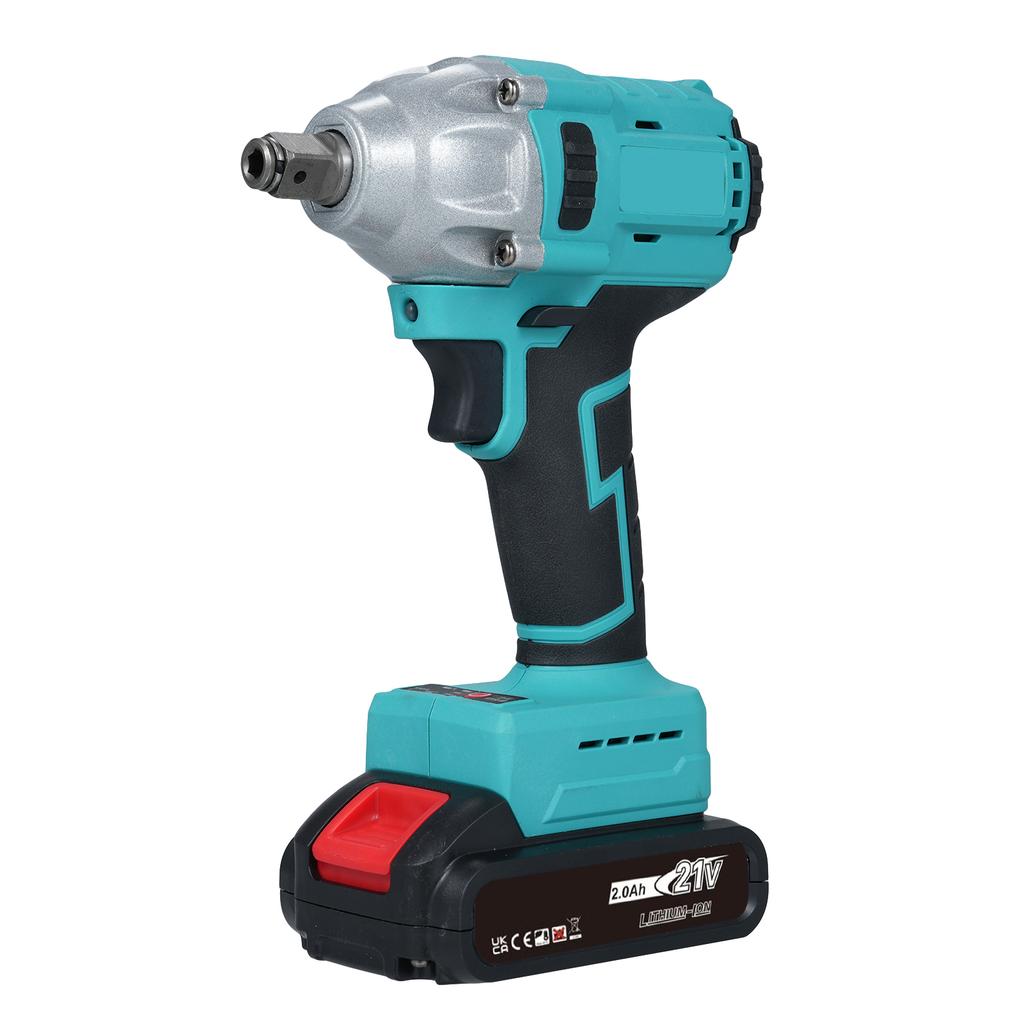21V Cordless Impact Wrench Kit, 600Nm Electric Spanner with 2 PCS 1500mAh Batteries Bits Sockets Power Impact Wrench