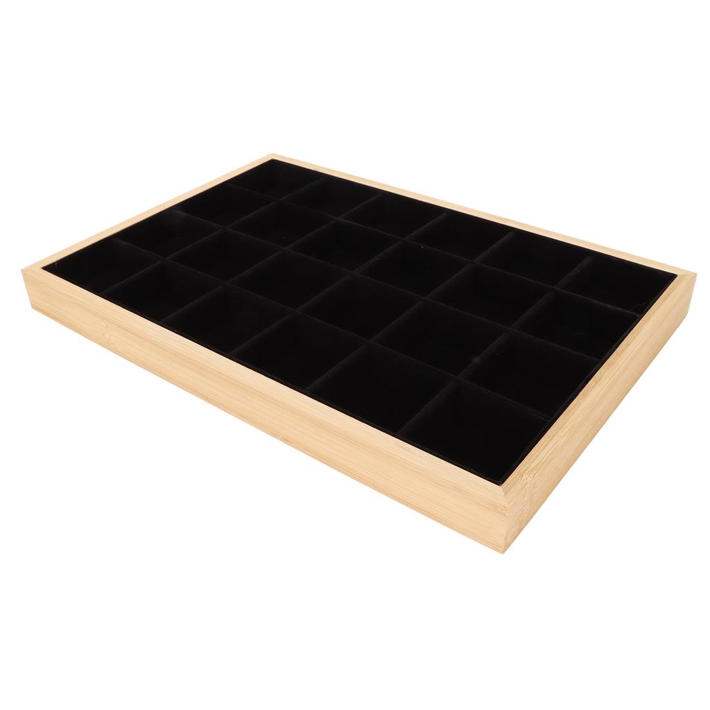 Jewelry Storage Display Trays Multipurpose 24 Grids Jewelry Tray for Ring Earring Bangle Bracelet