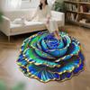 3D Floral Floor Rug Realistic Flower Pattern Floor Mat Non-Slip Absorbent Bathroom Rug for Living Room Bedroom Entrance Kitchen