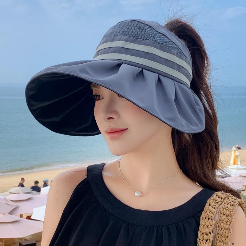 Cloud Sun Protection Hat, Large Brim, Face Covering, Uv Protection Sun Hat, Women'S Outdoor Travel Beach Big Edge Hat