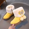 Fashion Winter New Children's Snow Boots Butterfly Shine Cute Girls Fashion Children's Boots Versatile Non-Slip Princess Casual Korean