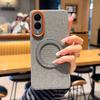Case for Samsung S26 S25 S24 Plus Ultra Rotating with Bracket Protective Case Magnetic Attraction Texture of Cloth Tough Shell