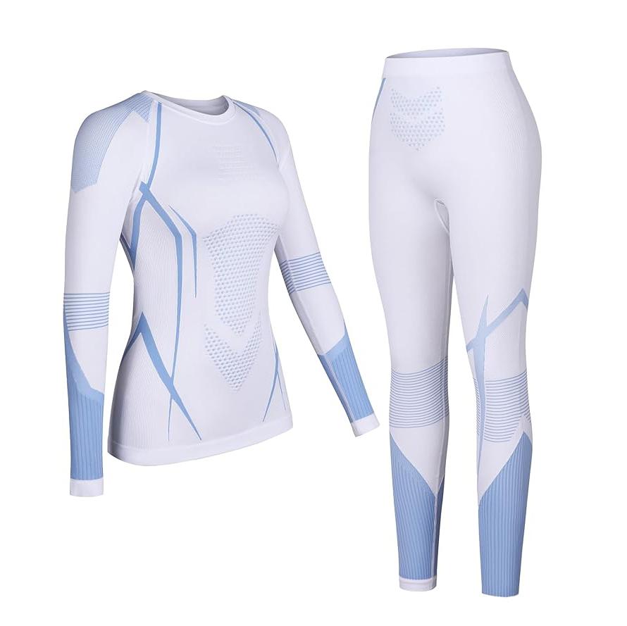 

CHARMLEAKS Термобелье Комплект из 2 предметов для женщин Лыжный базовый слой для холодной погоды Термолонгслив L белый