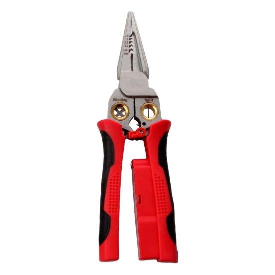 8-in-1 Wire Stripper with Voltage Tester Non-Slip Handle Ergonomic Design Multi-function Electric Wire Cutter Cable Stripping Tool