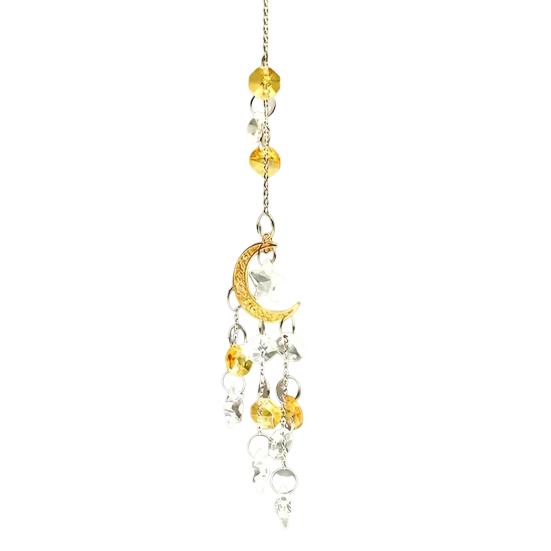 Star Sun Catcher Faux Crystal Prism Rainbow Maker Stars And Moon Colorful Hanging Suncatcher for Window Home Garden Decoration