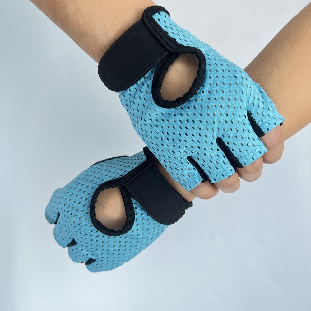 Half-finger Gloves Men's Fitness Gloves Couple's Mesh Breathable Outdoor Cycling Sports Gloves Women's Hair