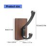 Natural Walnuts Wood Bathroom Hook with Adhesive Backing Easy Install No Holes Space Saving for Decors and Organization