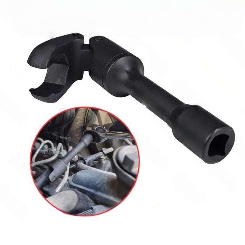 6pc Ergonomic Open End Wrench Kit 12-19mm Flexible Head Motion High Strength Steel Socket Wrench For Auto Maintenance