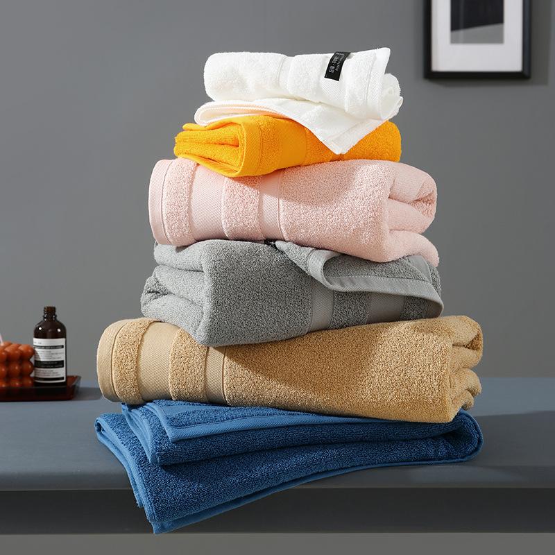 Stripe Towel Set Face Towel Large Thick Bath Spa Sports Towel Home 100% Cotton Bathroom For Adults Kids Hotel Serviette De Bain