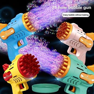 Children's Hand-Held 29-Hole Aircraft Bubble Gun Toy [Without Bubble Water]]