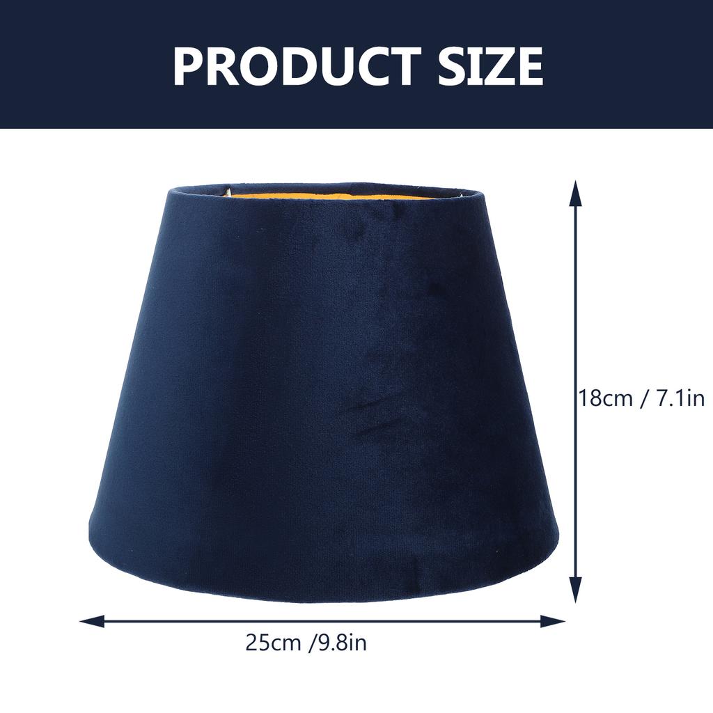 1Pcs Golden Lined Lampshade Simple Cloth Light Cover for Bedroom Living Room Decorative Lamp Accessory Household Warm Lighting