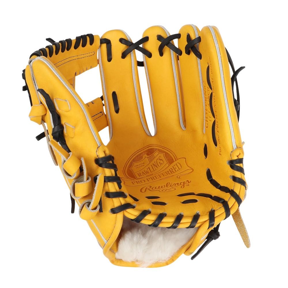 Rawlings PRO PREFERRED GH5FPRN62 Baseball Gold Throw Glove, Hardball, Infielder's Glove, Tan, 11.25 Inches, Right-Handed