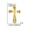 5Pcs Crosses Pendant Charms For Jewelry Making Supplies Christ Handmade Necklace Earrings Charm Gold Color Accessories Wholesale