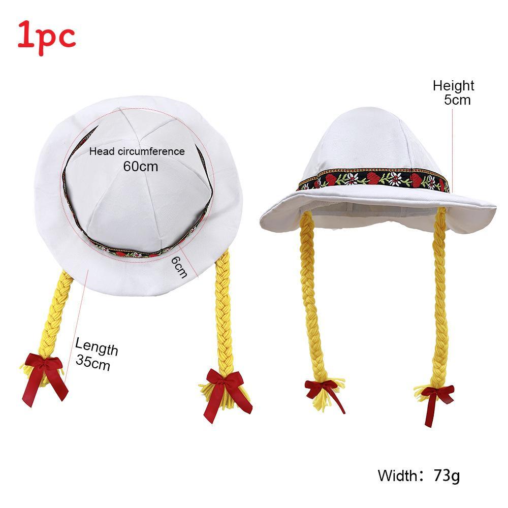 Oktoberfest Braid Headpiece For Women Cosplay Costume Festival Party Accessory