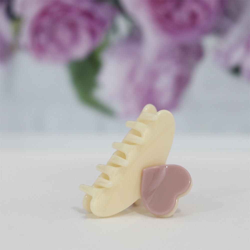 Wild Simple Love Medium Women Fashion Hairpin Acrylic Barrette Hair Claw