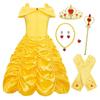 Belle Princess Dress 5-6 Years 120cm Yellow Classic Style for Halloween Christmas Valentine's Day Children's Day Party