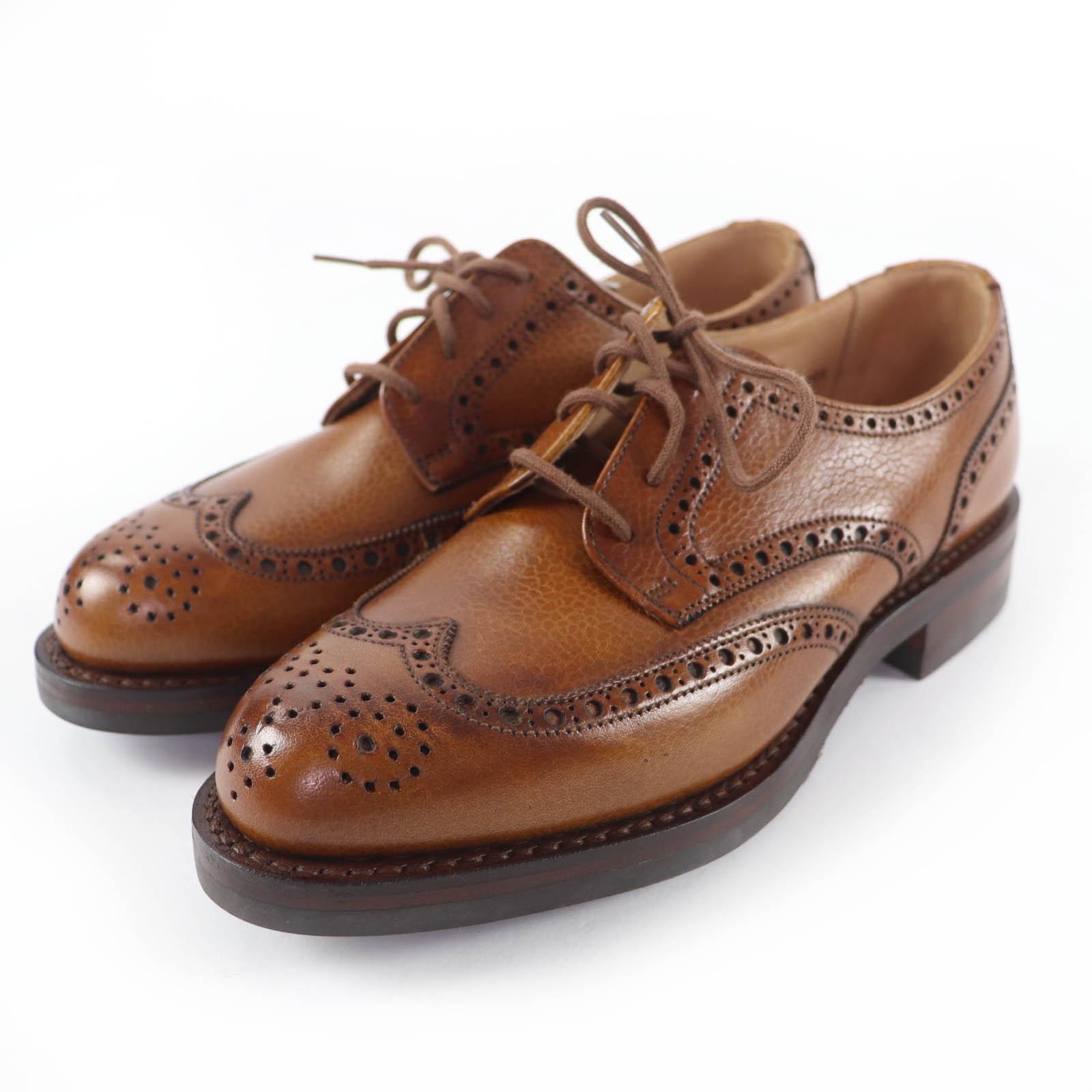 Pristine CROCKETT&JONES Leather shoes Ashford Wingtip Full Brogue Brown Women 50 Used