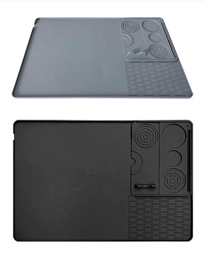 Coffee Machine Anti-Slip Silicone Mat: Bar Counter Mat, Draining Mat, Cocktail Strainer, Heat Insulator, Coaster, Tamper Mat.