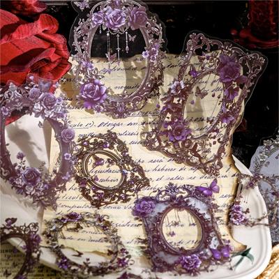 20 ks velkých vintage rámečků s výřezy, samolepky, žurnálu, DIY scrapbookingu, koláží, materiálů, plánovače, kreativních papírnictví