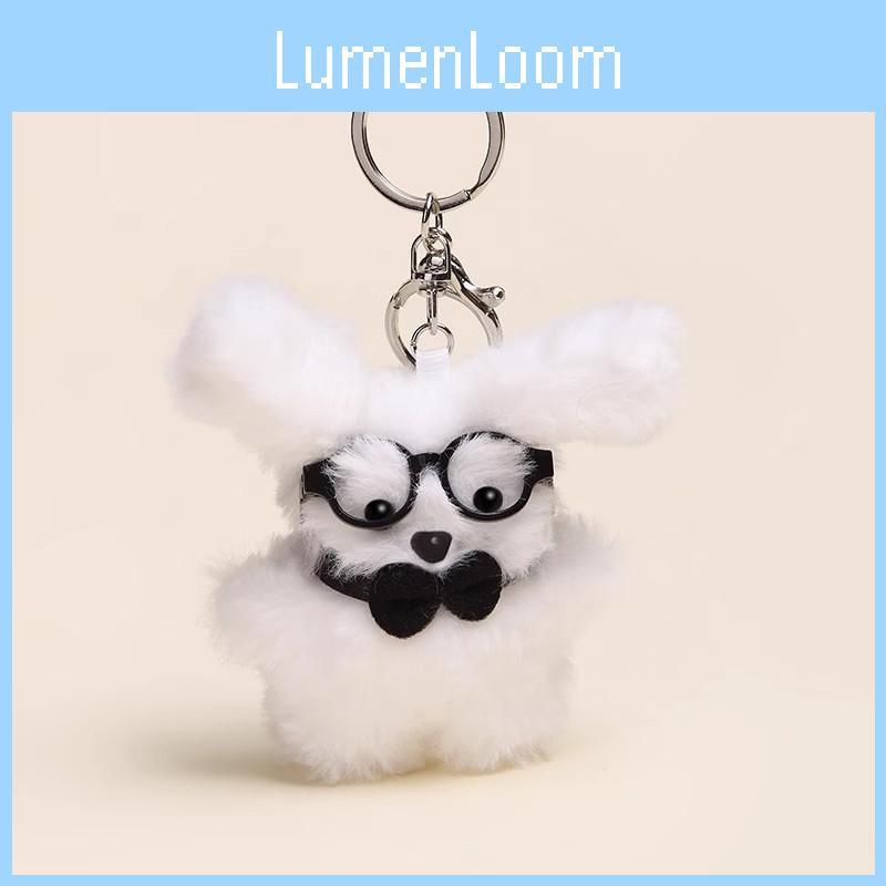 Plush Eyecatching Dog Keyring With Adorable Accessories And Soft Design Material