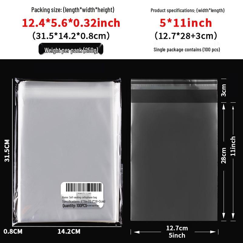 Clear Self-Adhesive OPP Bag for Candy, Snack, or Bread Packaging