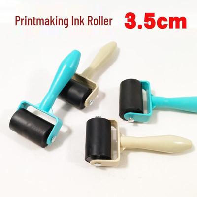 3.5cm Rubber Roller for Printmaking - Ideal for Primary School Art and Woodcut Printing