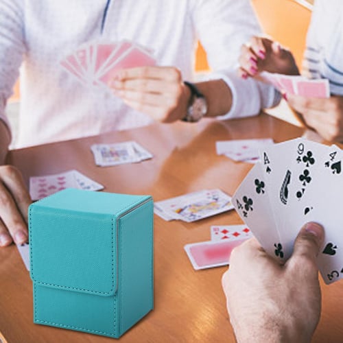 Magnetic Closure Deck Card Storage Box, Ultraman Card Storage Box, Card Deck Game Box for Collectible Playing Cards Compatible with PTCG Commander Dec