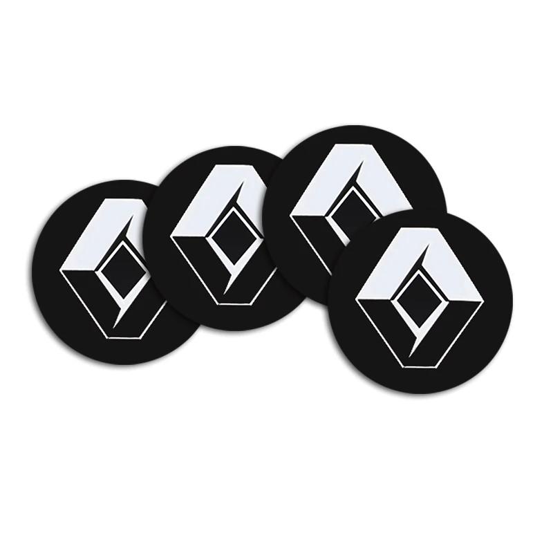 

Hub Caps For Renault RS Clio Captur Trafic Scenic 2 Megane 2 3 4 Kadjar 4Pcs Car aluminum alloy wheel hub center badge stickers