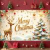 Christmas Tree Display Festive Gold Holiday Background Festive Background Holiday Decorative Reindeer Banner For New Year Party