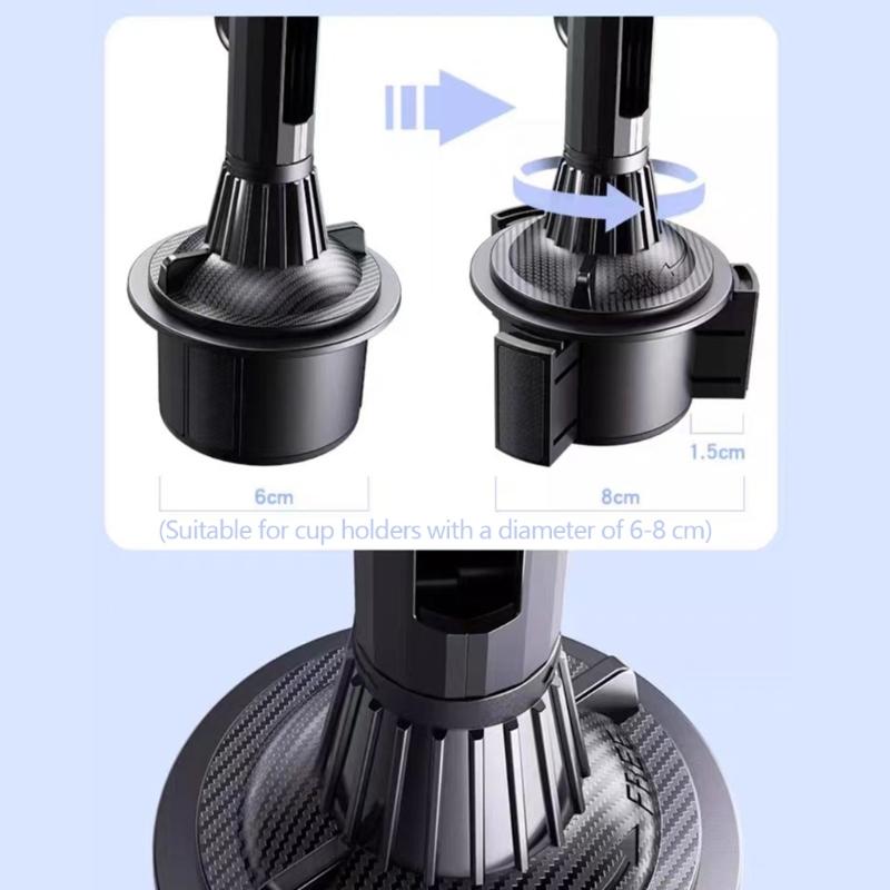 Car Phone Holder Car Cup Holder Mount Cellphone Holder for Phone 17 16 15 14 Magnetic Phone Stand 360 Degree Rotating